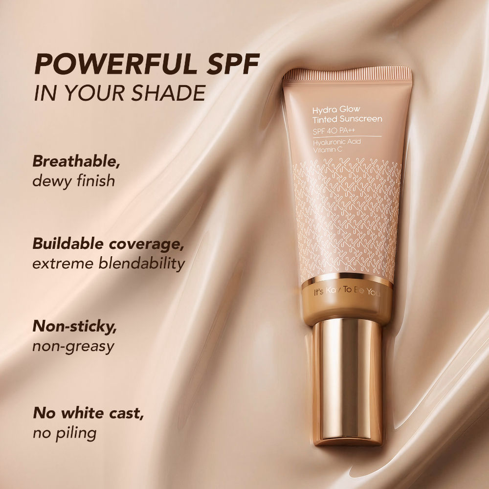 Hydra Glow Tinted Sunscreen SPF 40 PA++ with Hyaluronic Acid & Vitamin C