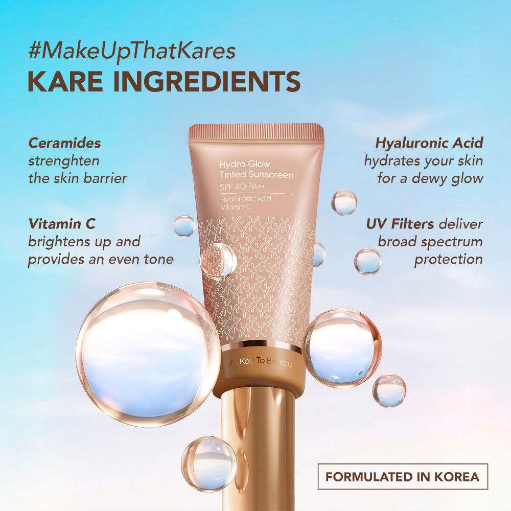 Hydra Glow Tinted Sunscreen SPF 40 PA++ with Hyaluronic Acid & Vitamin C