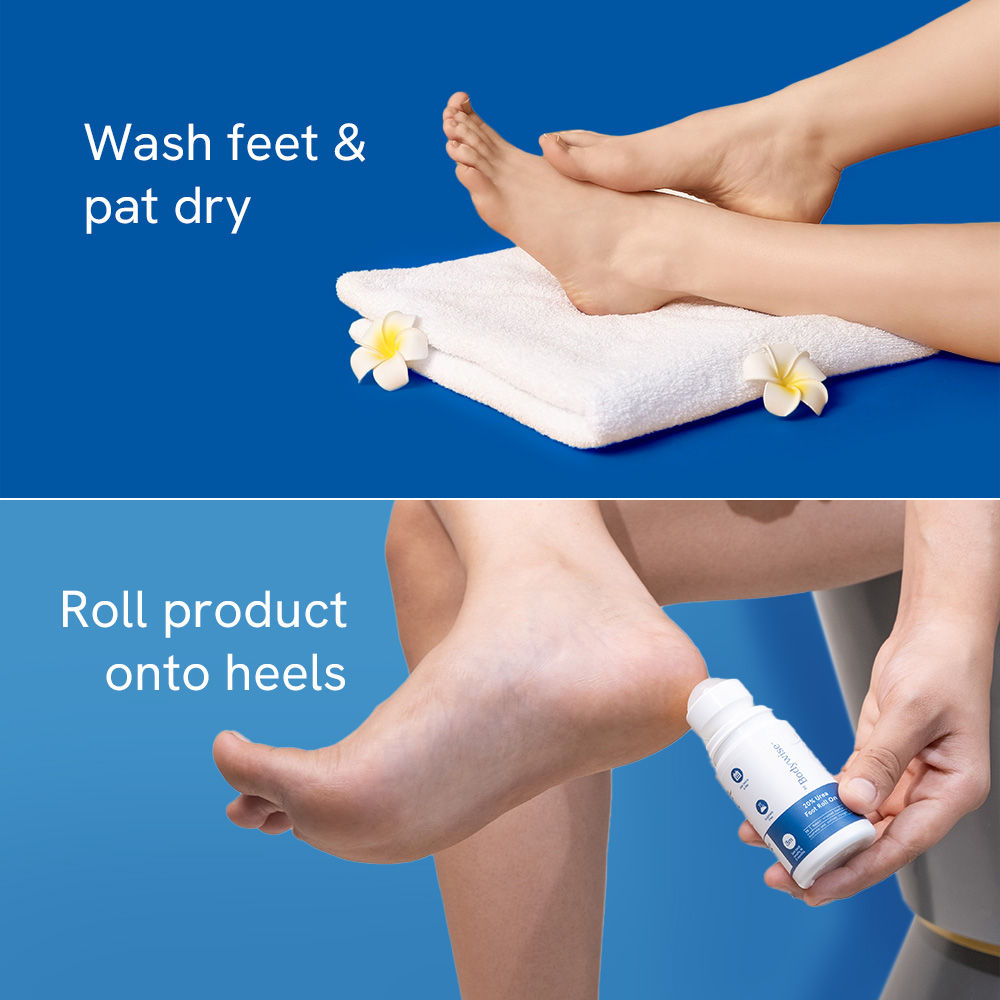 20% Urea Foot & Heel Roll On For Dry Feet & Cracked Heels With Urea & Lactic Acid