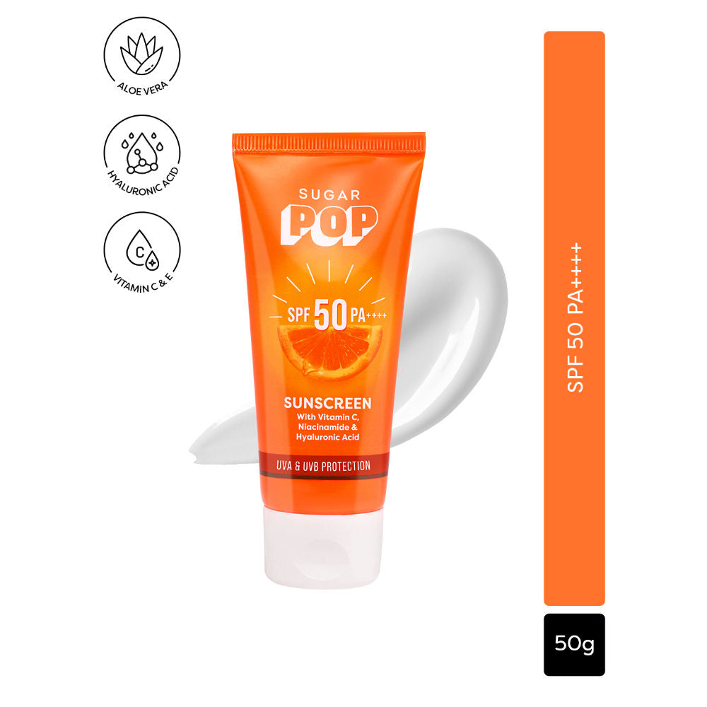 SPF 50 PA++++ UVA/UVB With Vitamin C, Niacinamide & Hyaluronic Acid