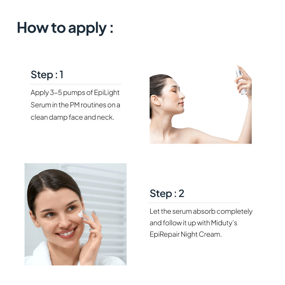 EpiLight Night Serum Skin Lightening Niacinamide RAYOLYS All Skin Types