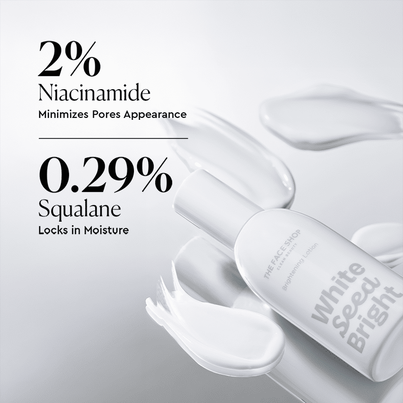 White Seed Brightening Lotion - Korean Moisturizer With Niacinamide for Even Skin Tone