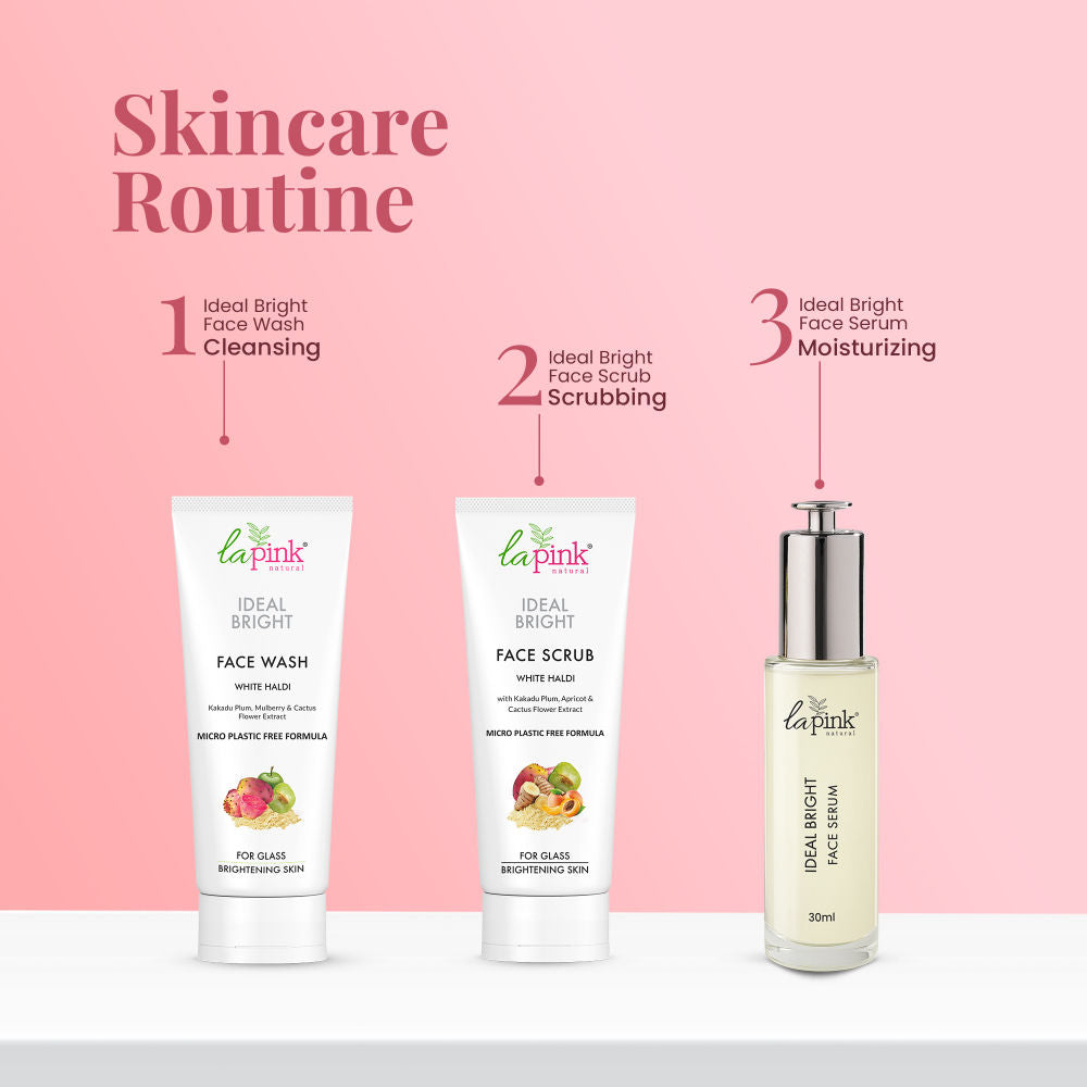 Ideal Bright Face Scrub For Flawless & Glowing Skin, Gentle Exfoliation, All Skin Types
