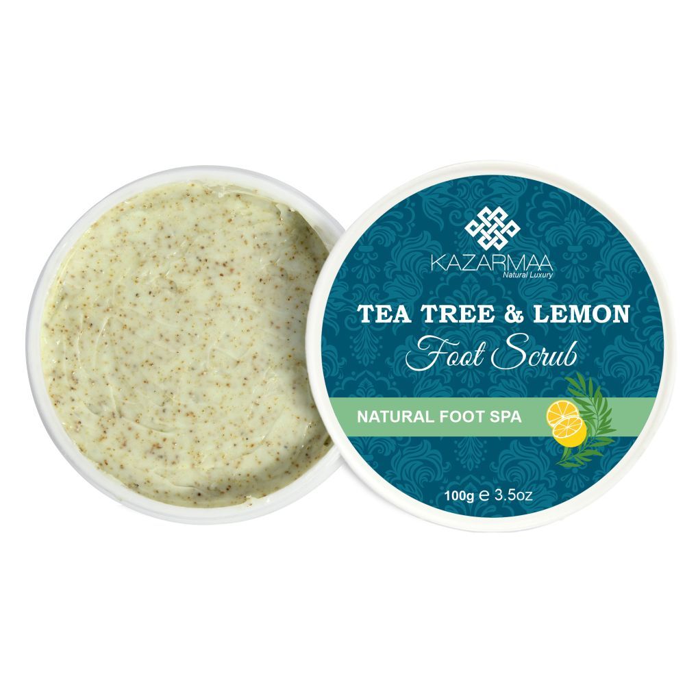 Tea Tree And Lemon Anti Bacterial Foot Scrub With Jojoba Oil - For Feet Nourishment