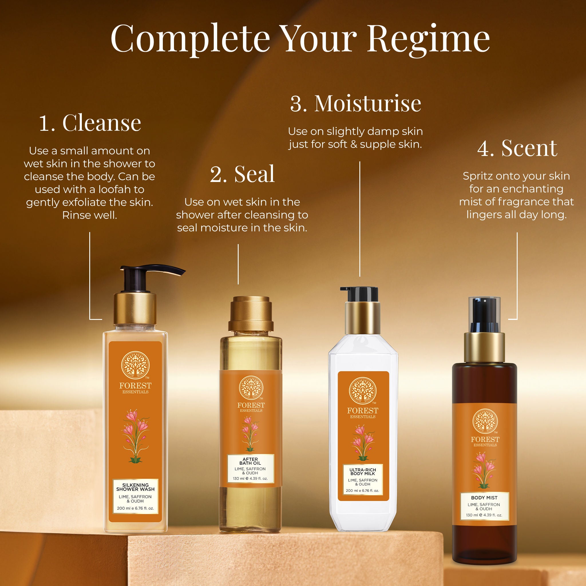 Lime Saffron & Oudh Natural After Bath Oil
