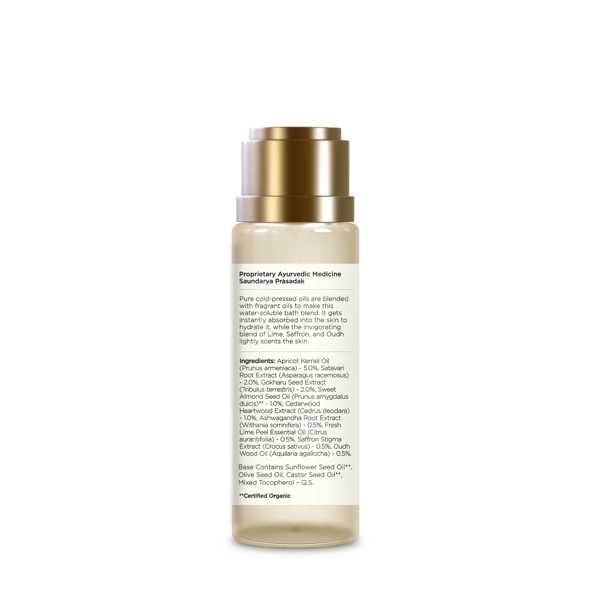 Lime Saffron & Oudh Natural After Bath Oil