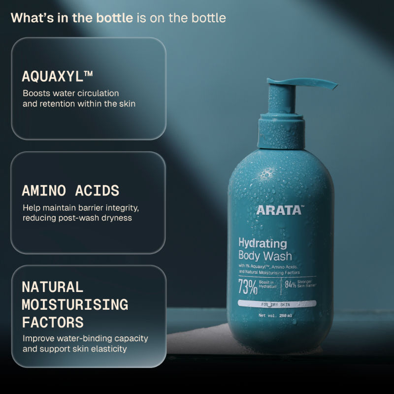 Moisturising Body Wash for Dry Skin with Shea Butter & Glycerine, Protects Skin Barrier