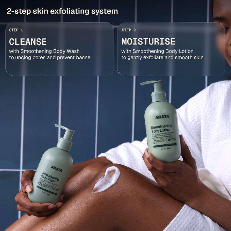 6.5% AHA BHA Body Lotion, Exfoliates & Hydrates, Reduces Bumps & Strawberry Skin