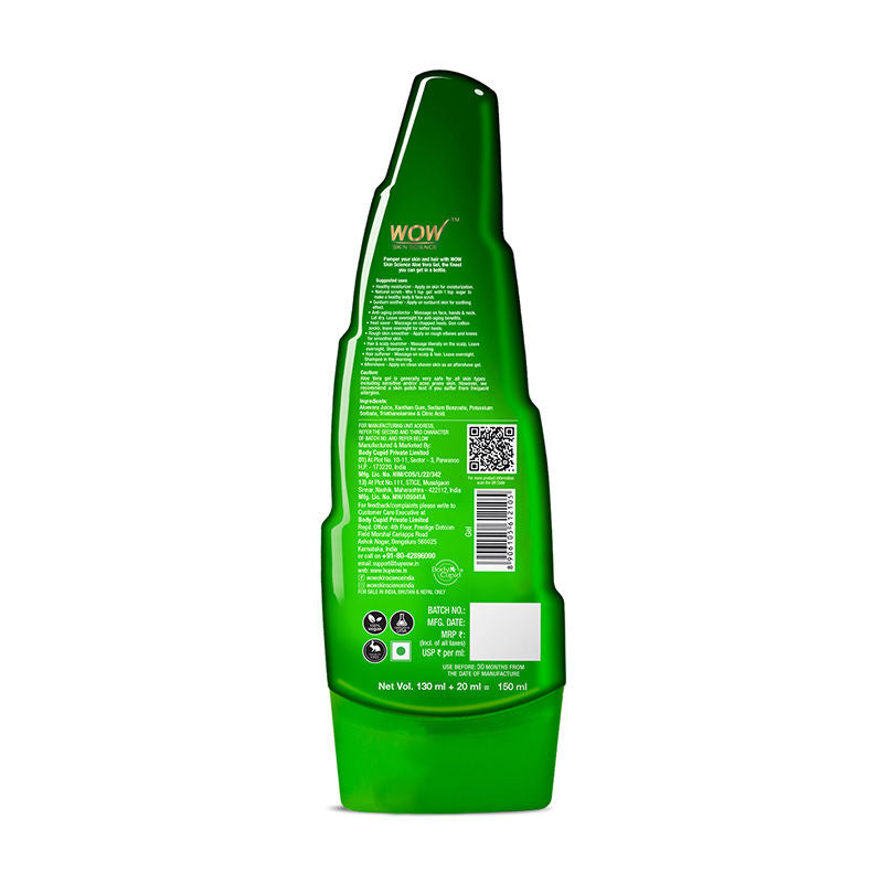 Skin Science 99% Pure Aloe Vera Gel for Face, Skin and Hair for Both Men and Women