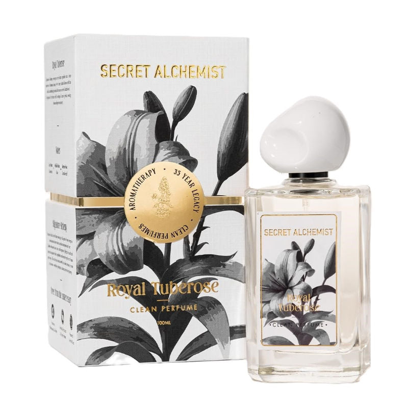 Royal Tuberose Clean Perfume for Women with Rose & Sandalwood, Everyday