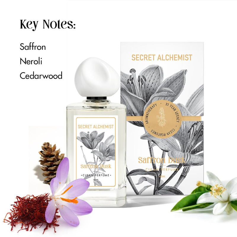 Saffron Dusk Clean Perfume Floral, Woody, for Women, Night and Everyday