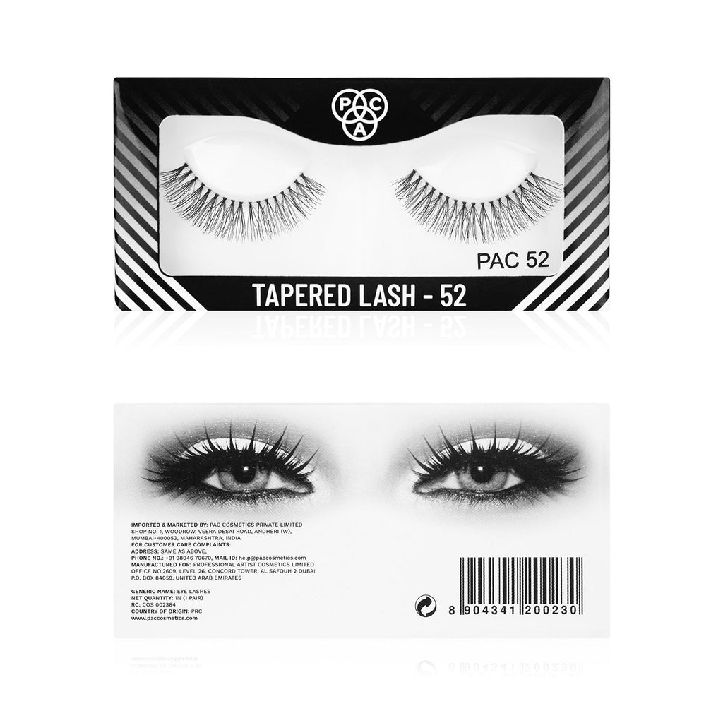 Tapered Lash 52 - Handmade Natural Looking, Reusable up to 12x, Seamlessly Blends with Lashes