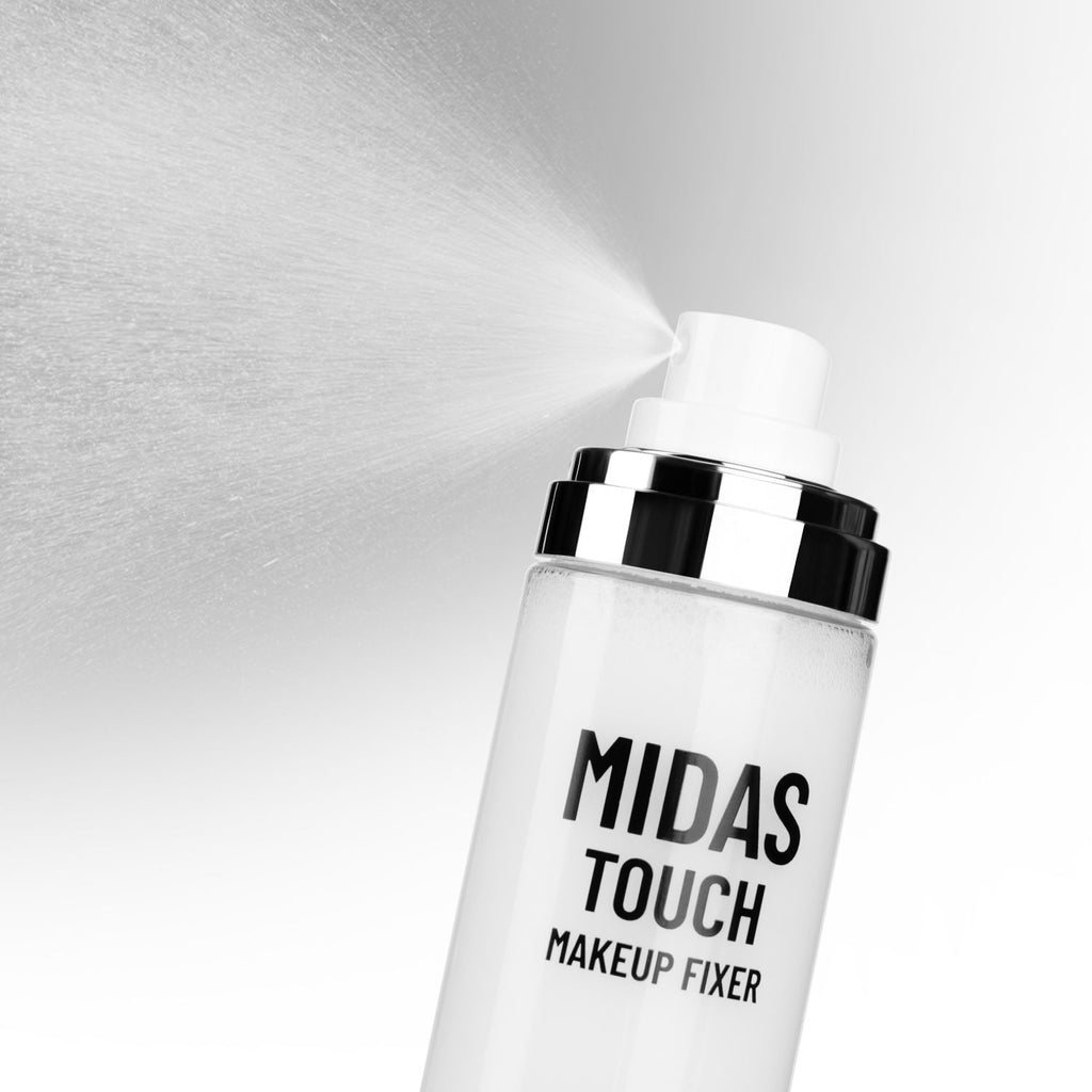 Midas Touch Makeup Fixer - Glow Setting Spray, Non - Sticky, Infused With Pearlescent Particles