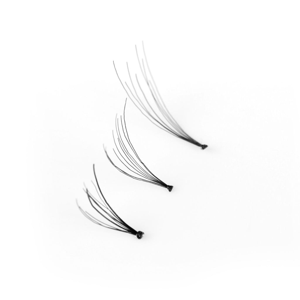 Flare Lash FL3 - Natural Cluster Lashes with Short, Long & Thick Strands for Versatile Looks