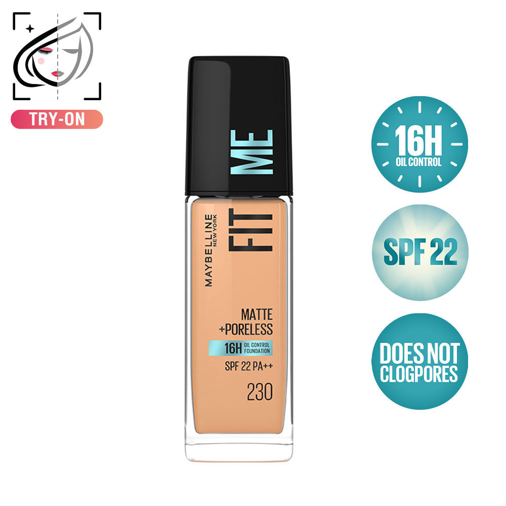 Fit Me Matte+Poreless 16H Oil Control Foundation with SPF 22 - 115 Ivory - Natural Buff
