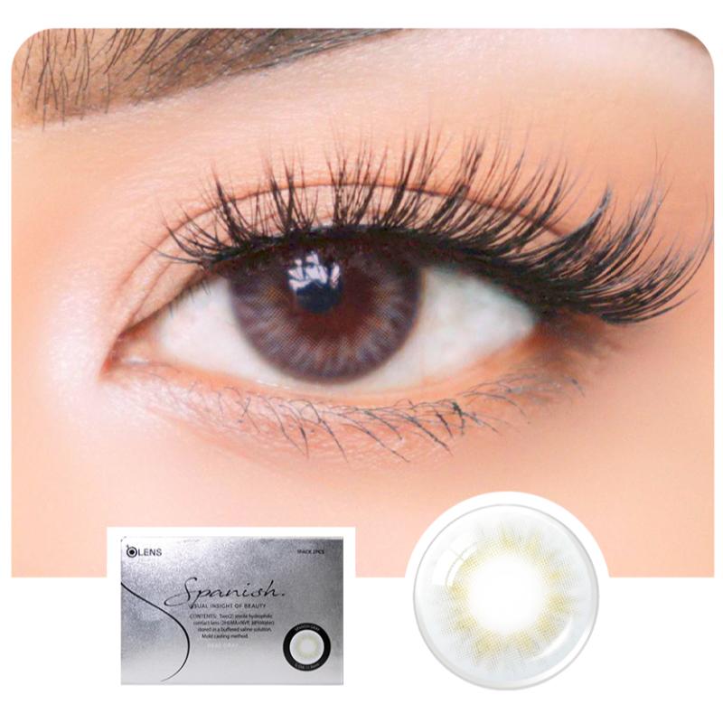 Spanish Real Monthly Coloured Contact Lenses - Gray (0.00)