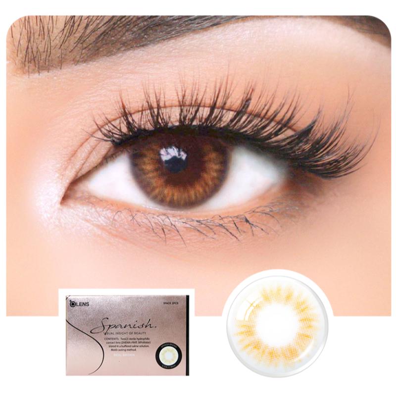 Spanish Real Monthly Coloured Contact Lenses - Brown (0.00)