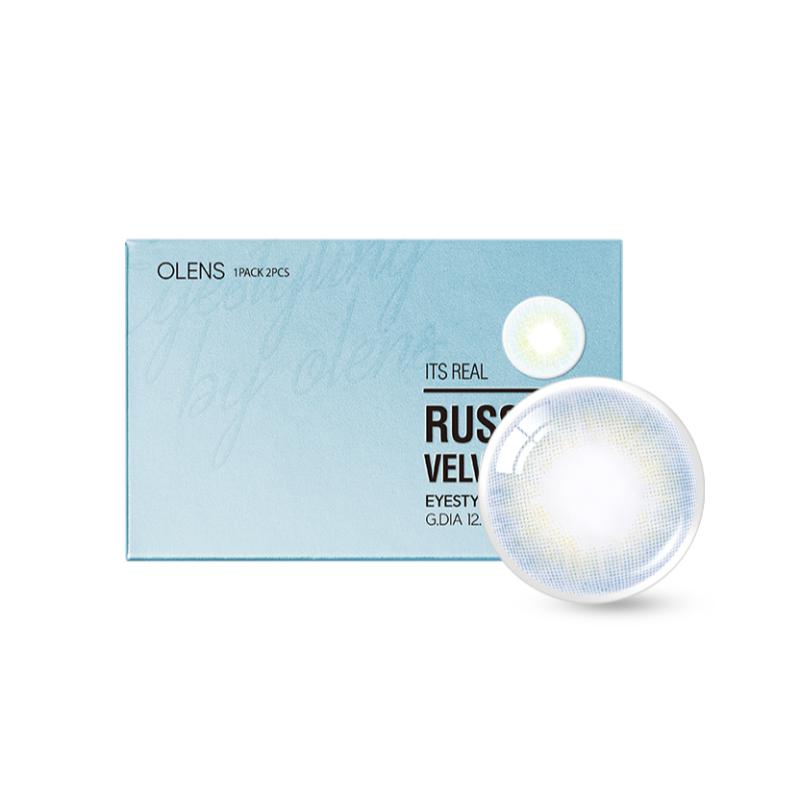 Russian Velvet Monthly Coloured Contact Lenses - Blue (0.00)