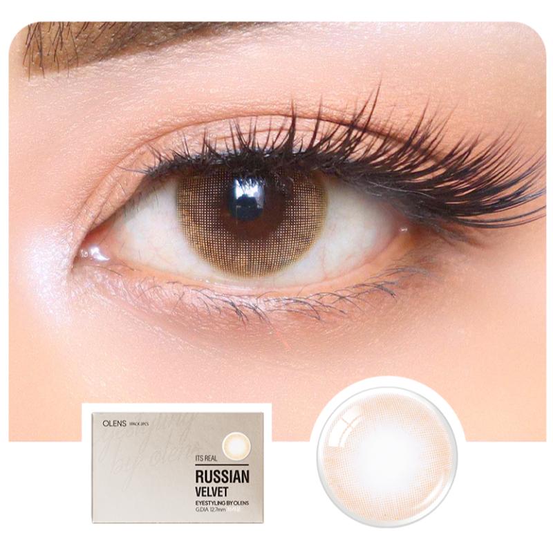 Russian Velvet Monthly Coloured Contact Lenses - Brown (0.00)