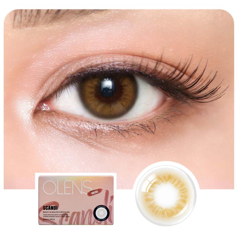 Scandi Monthly Coloured Contact Lenses - Hazel (0.00)