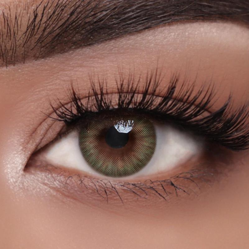 Monthly Color Contact Lens - Spanish Real Olive (0.00 Plano)