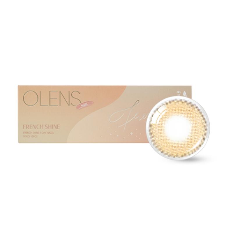 Daily Color Contact Lens - French Shine Hazel (0.00 Plano)