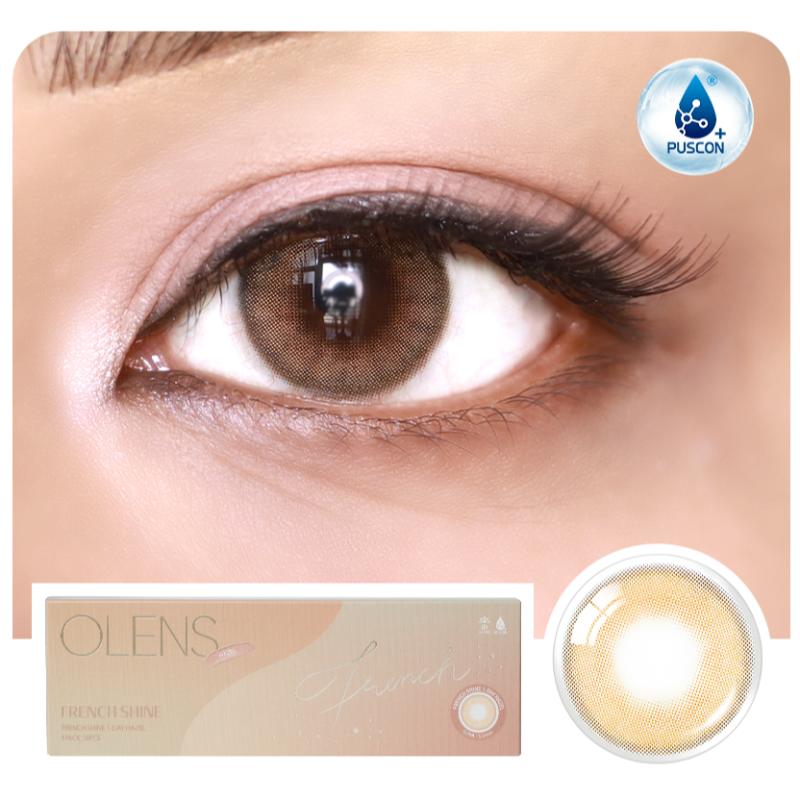 Daily Color Contact Lens - French Shine Hazel (0.00 Plano)