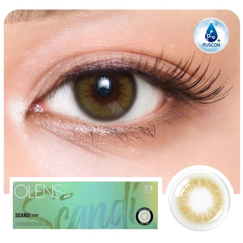 Daily Color Contact Lens - Scandi Olive (0.00 Plano)