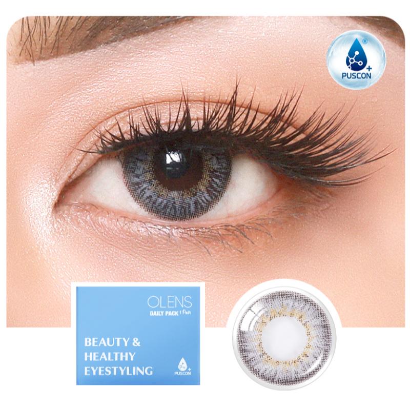 Daily Pair Color Contact Lens Pack 1 - Secriss Coral Grey (0.00 Plano)