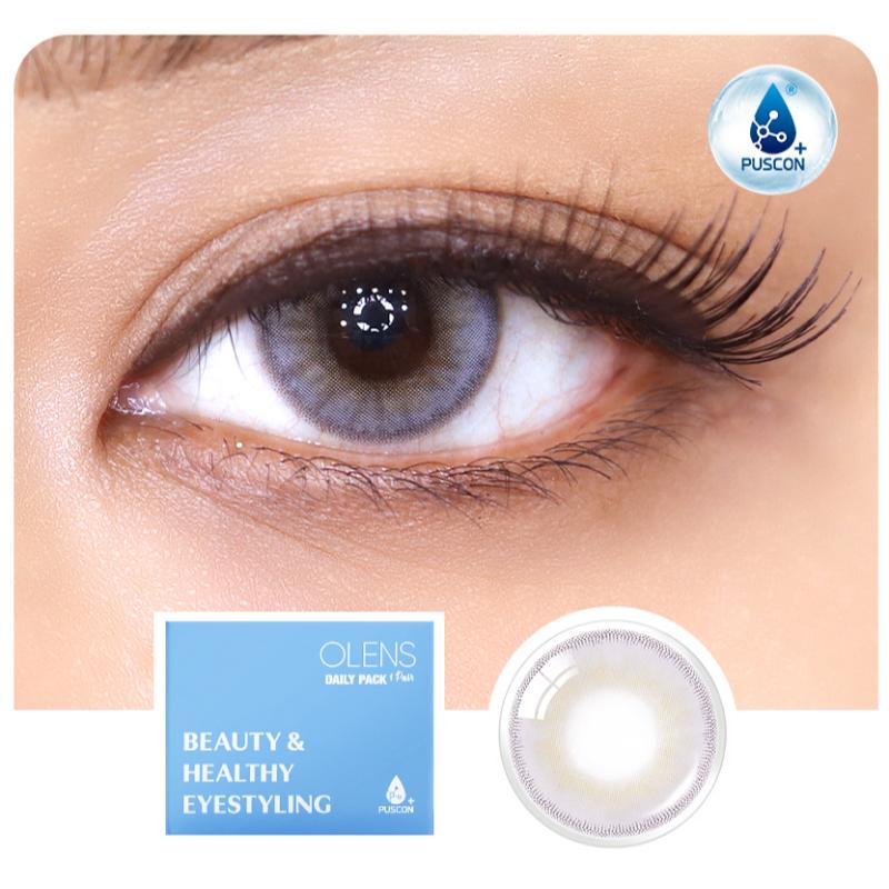Daily Pair Color Contact Lens Pack 1 - Russian Smoky Grey (0.00 Plano)