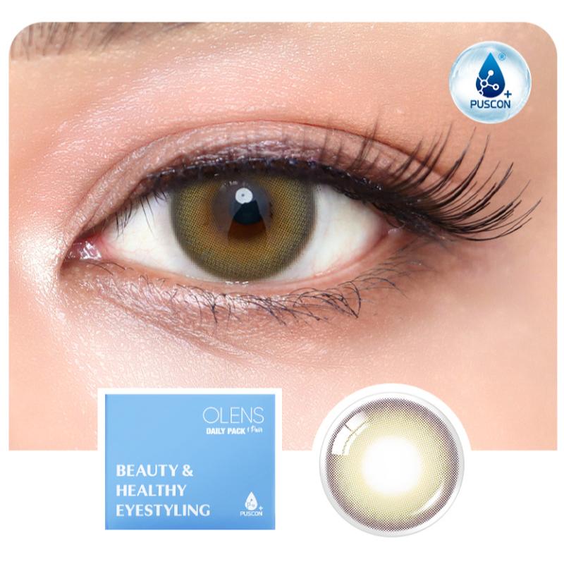 Daily Pair Color Contact Lens Pack 1 - Ending Olive (0.00 Plano)