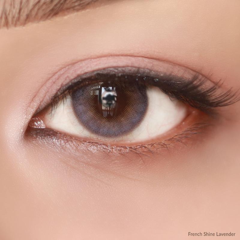 Daily Pair Color Contact Lens Pack 1 - French Shine Lavender (0.00 Plano)