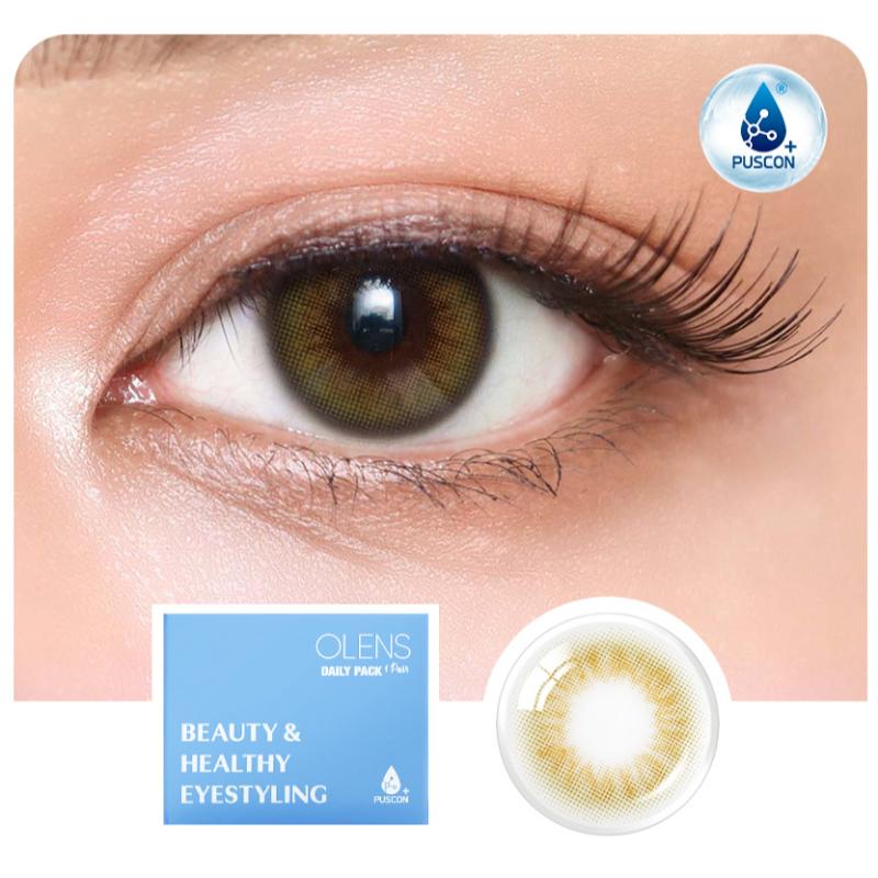 Daily Pair Color Contact Lens Pack 1 - Scandi Olive (0.00 Plano)