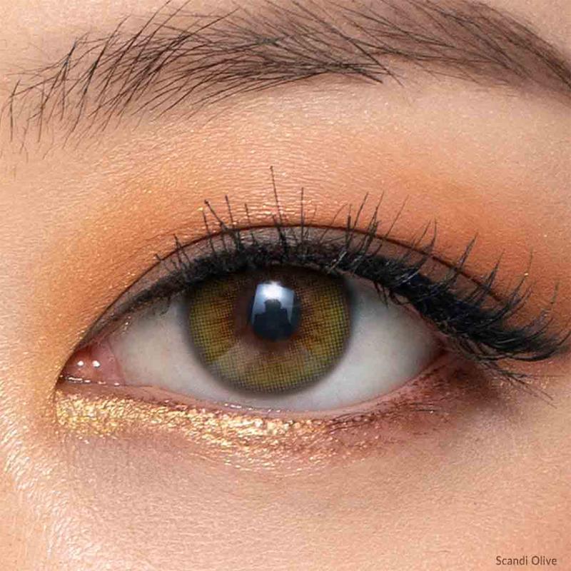 Daily Pair Color Contact Lens Pack 1 - Scandi Olive (0.00 Plano)