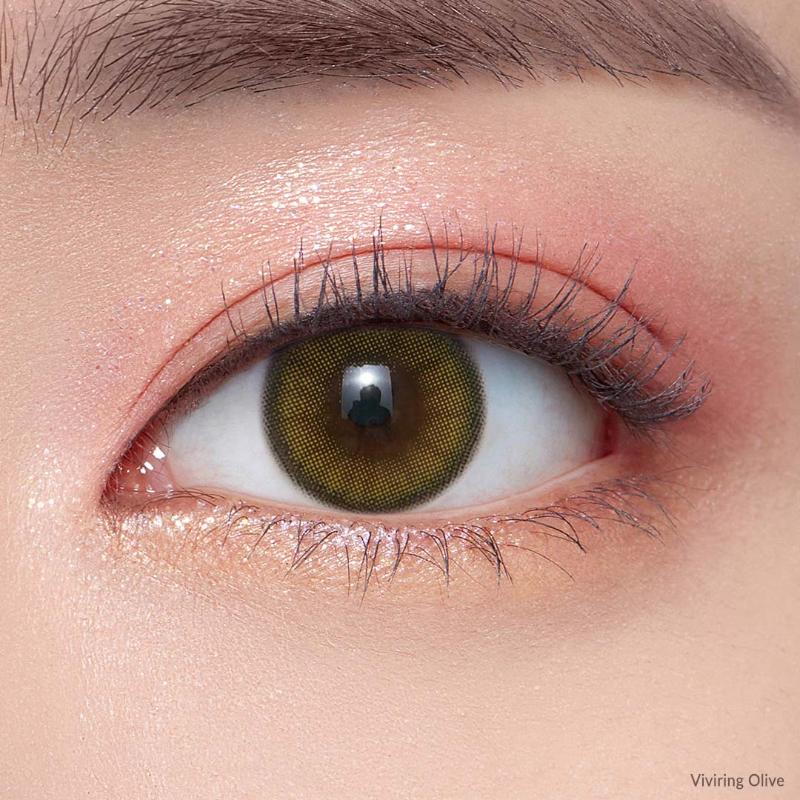 Daily Pair Color Contact Lens Pack 1 - Viviring Olive (0.00 Plano)