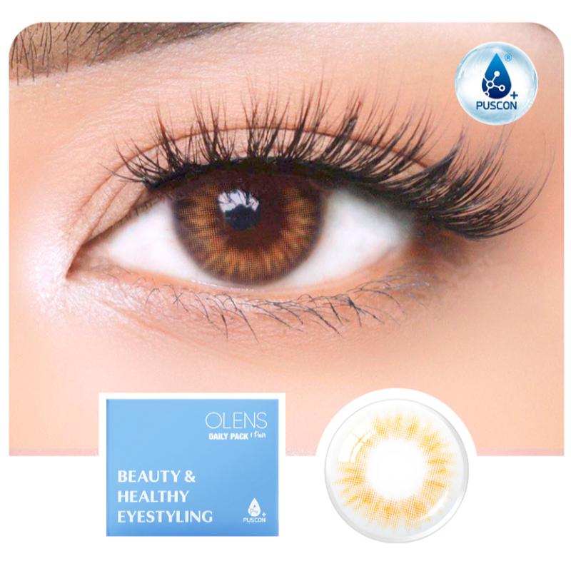 Daily Pair Color Contact Lens Pack 1 - Spanish Brown (0.00 Plano)