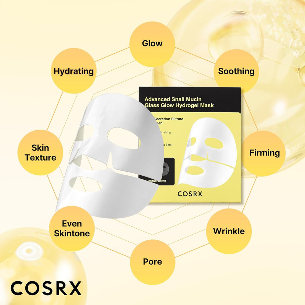 Advanced Snail Mucin Glass Glow Hydrogel Mask
