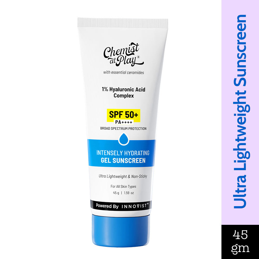 Intensely Hydrating Gel Sunscreen SPF 50+ I Ultralight, Non-Sticky & Quick-Absorbing