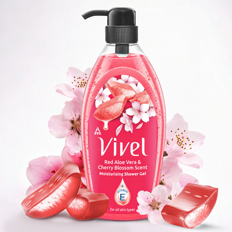 Red Aloe Vera & Cherry Blossom Scent Moisturizing Shower Gel