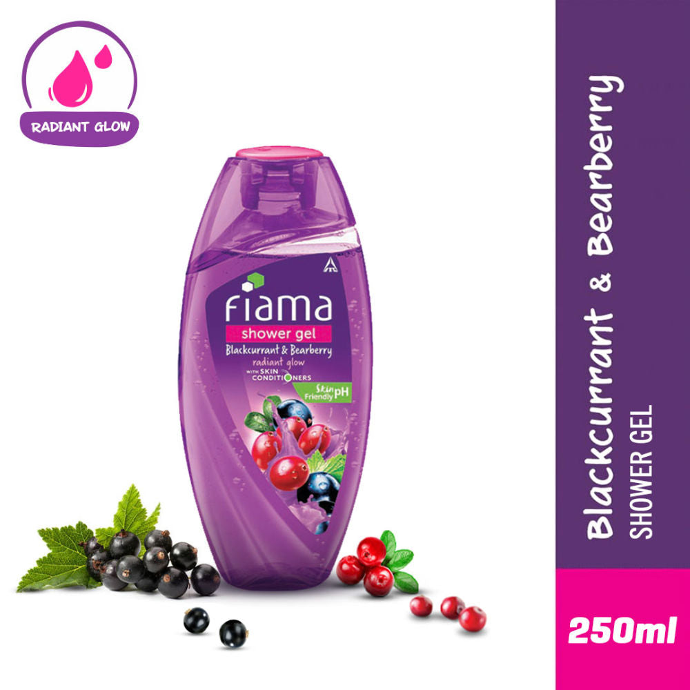 Shower Gel Blackcurrant & Bearberry Body Wash, Radiant Glowing & Hydrating Skin