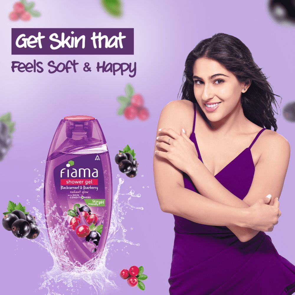 Shower Gel Blackcurrant & Bearberry Body Wash, Radiant Glowing & Hydrating Skin