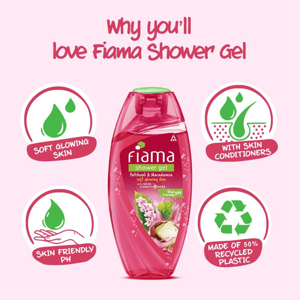 Shower Gel Patchouli & Macadamia, Body Wash for Hydrating & Soft Glowing Skin
