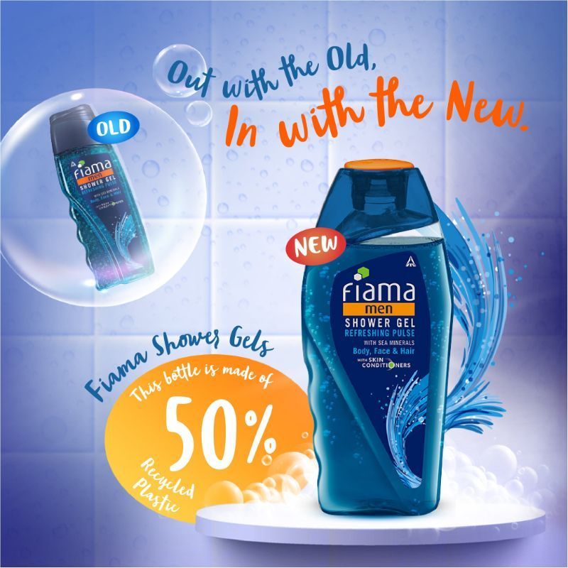 Men Shower Gel Refreshing Pulse, Body Wash for Fresh Looking Skin with Sea Minerals
