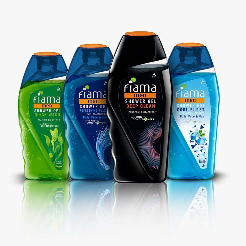 Men Shower Gel Refreshing Pulse, Body Wash for Fresh Looking Skin with Sea Minerals