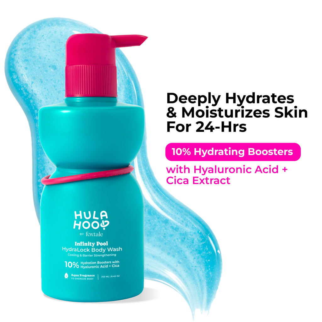 Hula Hoop HydraLock Body Wash, 24-Hrs Long Hydration & Moisturization