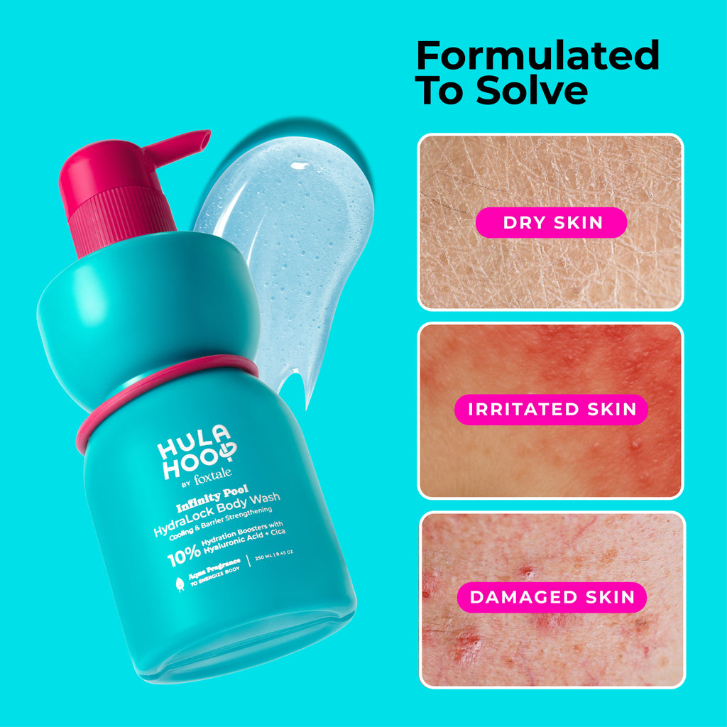 Hula Hoop HydraLock Body Wash, 24-Hrs Long Hydration & Moisturization