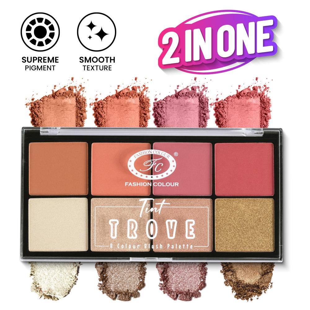 Tiny Trove 8 Colour Blusher Highlighter Palette