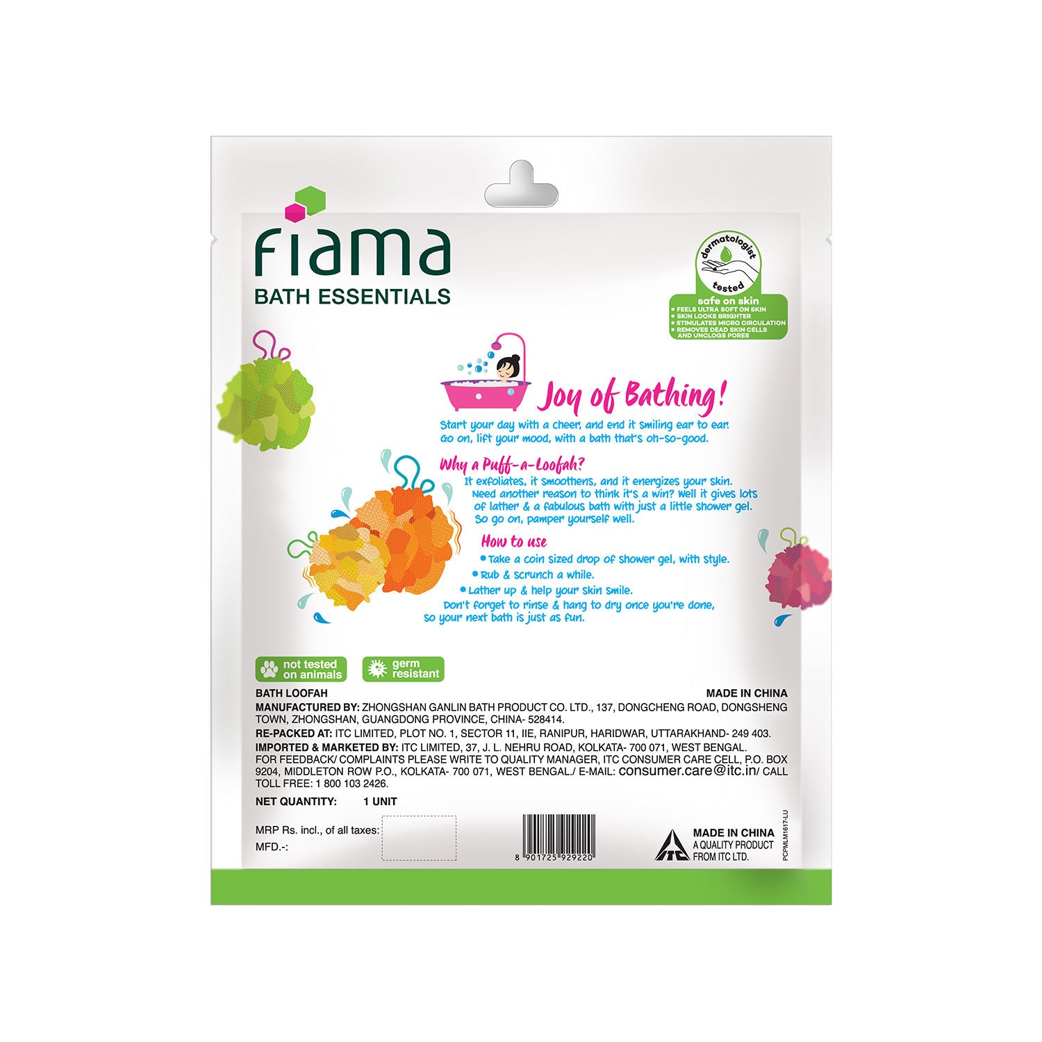 Bath Essentials Puff-a-Loofah(Color May Very)