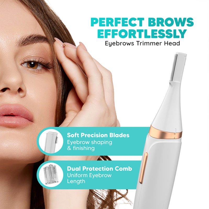 Evior 4-In-1 Face & Body Trimmer For Women, Facial Hair Remover, Eyebrow & Body Groomer