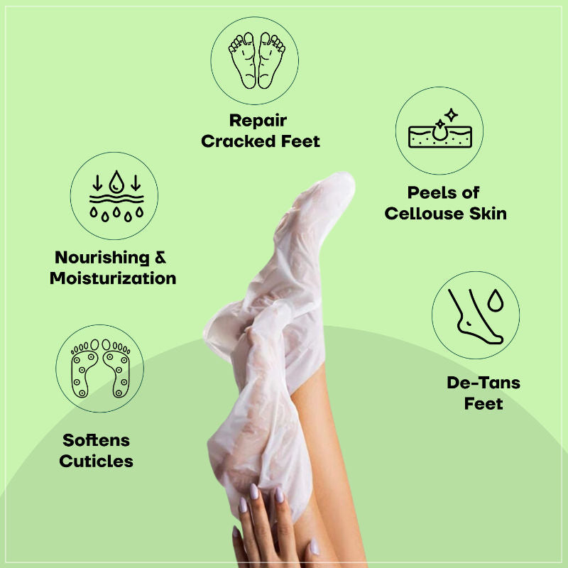 Peeling & Exfoliating Foot Mask For Baby Soft Feet Removes & Heals, Dry & Cracked Skin